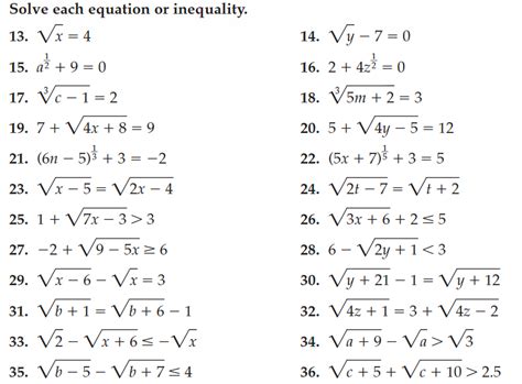 solve radical equations worksheet  worksheet spreadsheet