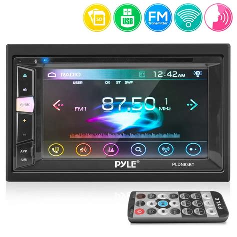 pyle pldnbt  double din dvd car stereo touch screen tftlcd monitor multimedia disc