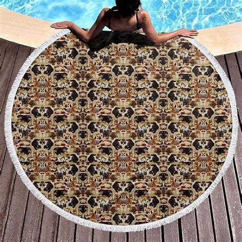 mdfhe round beach towel indian mandala yoga mat tapestry