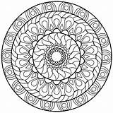 Coloring Pages Mandala Circle Adults Color Illusion Patterns Kids Peaksel Windows Clipartmag Beautiful sketch template