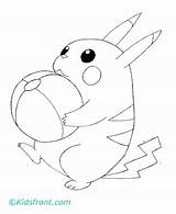 Pikachu Coloring Pages Baby Pokemon Cute Color Printable Ball Print Cartoon Large Template sketch template