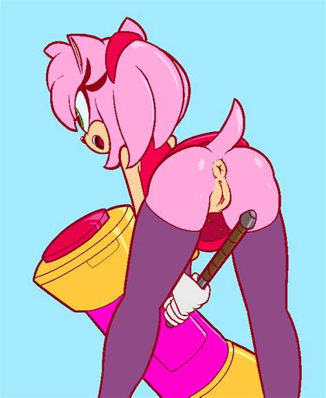 rule 34 2015 amy rose anthro anus ass bent over clothed clothing