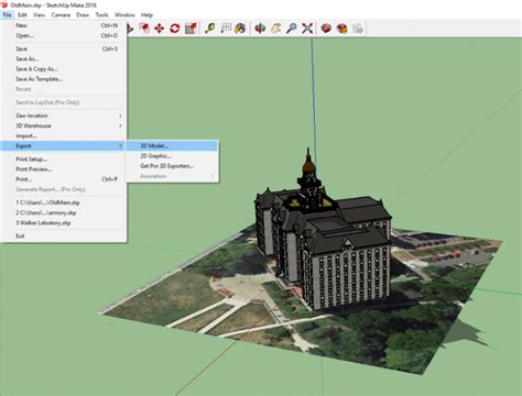 exporting from sketchup into unity geog 497 3d modeling and virtual