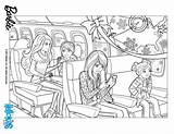 Barbie Coloring Pages Plane Print Color Hellokids Vacation Friends Online sketch template