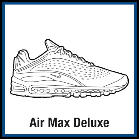 nike air max deluxe sneaker coloring pages created  kicksart