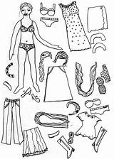 Coloring Paper Doll Pages Clothes Printable Dolls Kids Clipart Vintage Popular Library Roman Coloringhome sketch template