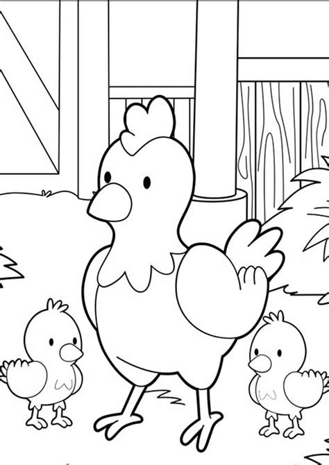 easy  print chicken coloring pages tulamama