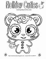 Coloring Pages Cuties Cute Animal Colouring Pet Shop Gingerbread Disney Printable Sheets Cutie Bear Adult Littlest Creative Kids Giraffe Holiday sketch template