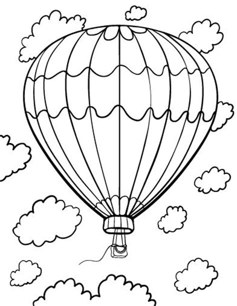 hot air balloon coloring page hot air balloon drawing hot air