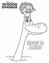 Dinosaur Arlo Good Coloring Pages Spot Disney Colouring Printable Activity Sheets Color Print Kids Dino Fun Dessin Pdf Dinosaurs Pixar sketch template