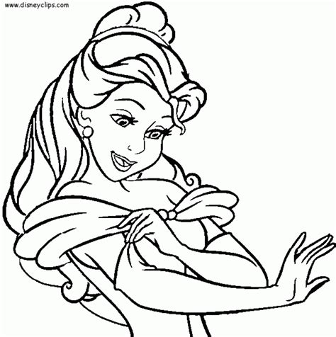 disney princess belle coloring pages