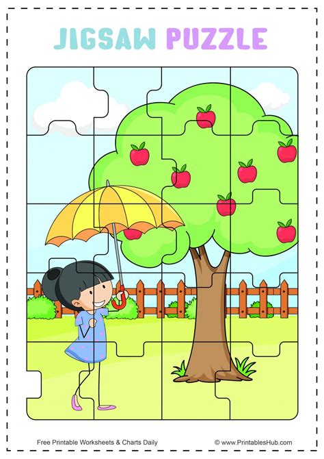 printable jigsaw puzzles  kids  blank template