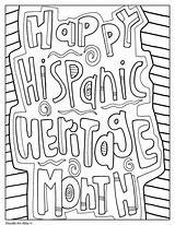 Hispanic Heritage Month Coloring Pages Printables History Sheets Classroomdoodles Activities Doodles Classroom October Famous Culture sketch template
