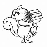 Eekhoorns Squirrel sketch template