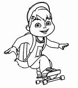 Alvin Chipmunks Skateboard Sullo Sfreccia Velocissimo Coloradisegni Chipmunk Facili Disegnare Fotocopie Theodore Personaggi Ragazzi sketch template