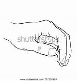 Pointing Fingers Coloring sketch template