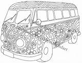 Bus Coloring Pages Hippie Vw Adult Printable Van Etsy Westie Template Colouring Volkswagen Visit Vintage Color Tarot Getdrawings Getcolorings Sign sketch template