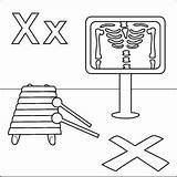 Letter Xray Xylophone Designlooter sketch template