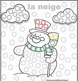 Gommettes Neige sketch template