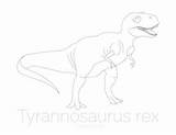 Dinosaur Tracing sketch template