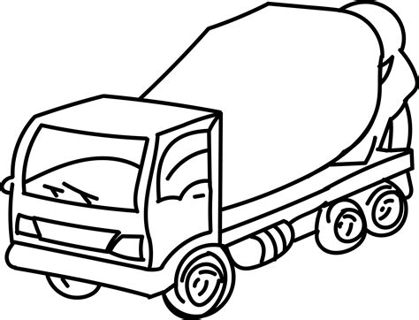 cement truck    printable coloring page wecoloringpage