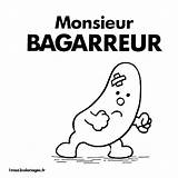 Monsieur Bagarreur Madame Coloriage Coloriages Colorier Enregistrée sketch template