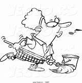 Mopping Whistling Outlined Toonaday Vecto Drawings Clipart Outline Leishman sketch template