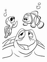 Nemo Finding Coloring Color Pages Print Kids Characters Disney sketch template