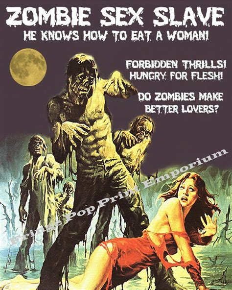 zombie sex slave art print 8 x 10 funny humor horror etsy