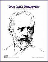 Tchaikovsky Composer Ilyich Makingmusicfun Pyotr sketch template