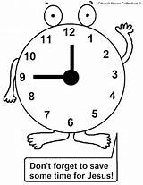 Time Daylight Savings Coloring Pages Church Collection House Clock sketch template