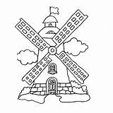 Windmill Coloring Books Pages sketch template