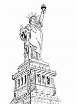 Statue Liberty Coloring Amazing York Drawing Pages Cliparts Colouring Clipart Library Color Getdrawings Favorites Getcolorings Print sketch template