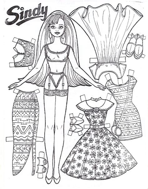printable paper doll coloring pages  kids  printable