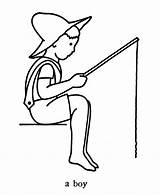 Fishing Coloring Pages Boy Drawing Man Clipart Go Colouring Kids Clip Do Getdrawings Popular Library sketch template