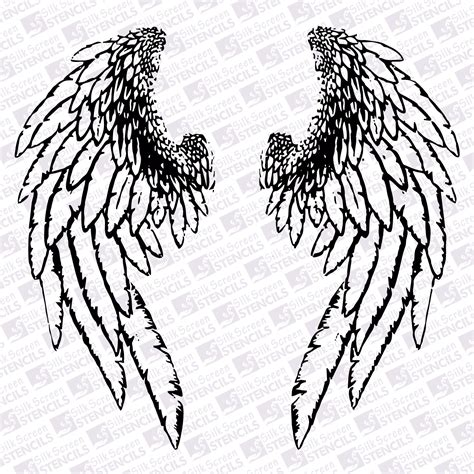 angel wings  silkscreen stencils