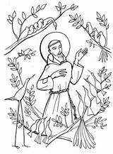 Coloring Francis Pages St Assisi Kids Catholic sketch template