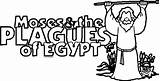 Plagues Coloring Moses Cartoons Egypt Pages Wecoloringpage sketch template