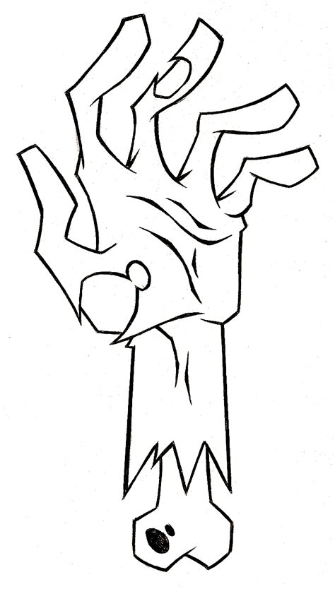 zombie hand coloring pages