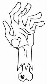 Zombie Hand Template Sketch Coloring Pages sketch template