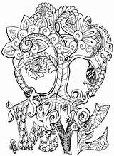 Coloring Tree Life Pages Celtic Color Deviantart Drawing Tattoo Colouring Printable Sheets Google Search Adult Adults Mandala Zentangle Cool Book sketch template