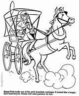 Coloring Pages Horse Carriage History Horseless Buggy Kids American Patriotic Clipart Color Printing Help Kid Library Getdrawings Drawing sketch template
