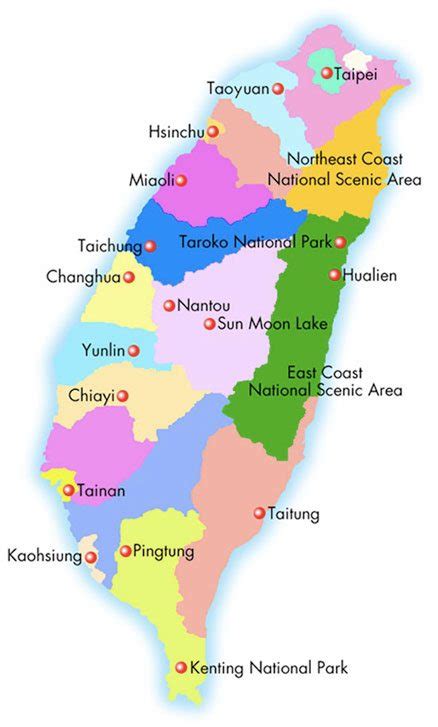 Bản đồ Du Lịch Đài Loan Dành Cho Khách Du Lịch