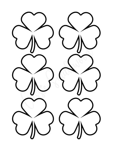 small shamrocks coloring pages