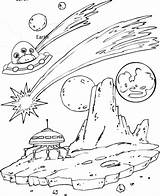 Ufo Unidentified Object Ruang Pewarna Halaman Mewarnai sketch template