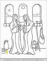 Joyful Coloring Mysteries Pages Rosary Baptism Luminous 1st Divyajanani Mystery 2nd sketch template