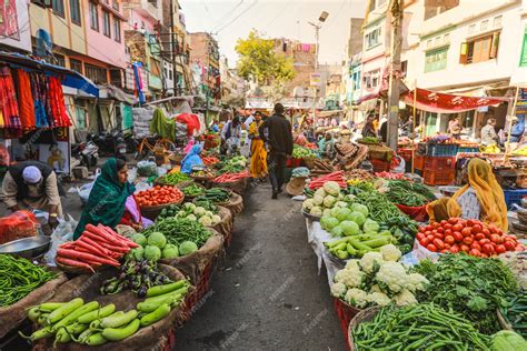 premium photo traditional indian street market  jaisalmer rajasthan
