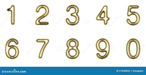 gold numbers stock photography image