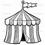 Circus Tent Big Clipart Drawing Illustration Vector Sketch Stock Coloring Draw Doodle Carnival Format Style Pages Lhfgraphics Depositphotos Google Printable sketch template