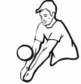 Volleyball Coloring Ball Clipart Player Pages Bump Gif Clip Cliparts Olympics Designs Summer Library Olympic Animated sketch template
